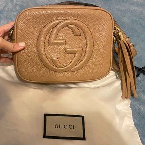 Gucci Soho Disco Bag Preowned Excellent Condition Beige Leather
